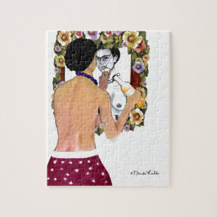 Frida Kahlo en el Espejo Portrait Puzzle