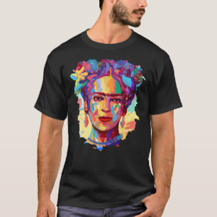 Frida Kahlo Farbiges Portrait Klassischer T - Shir T-Shirt
