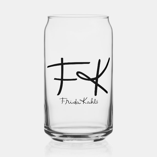 Frida Kahlo "FK" Monogram Signature Dosenglas (Vorderseite)