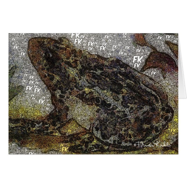 Frida Kahlo FK-Style Frog Painting (Vorderseite (Horizontal))