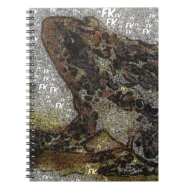 Frida Kahlo FK-Style Frog Painting Notizblock (Vorderseite)