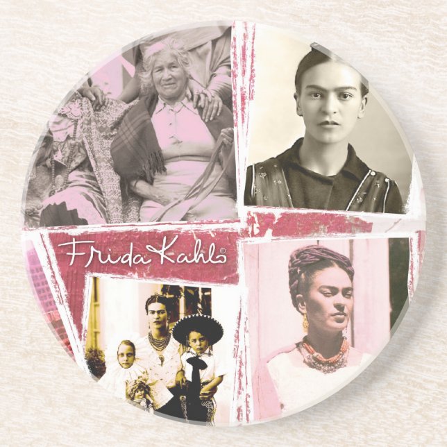 Frida Kahlo Foto Montage Untersetzer (Vorne)
