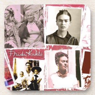 Frida Kahlo FotoMontage Getränkeuntersetzer