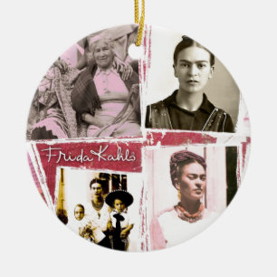 Frida Kahlo FotoMontage Keramik Ornament