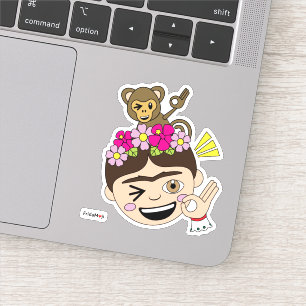 Frida Kahlo   FridaMoji - A OK Aufkleber