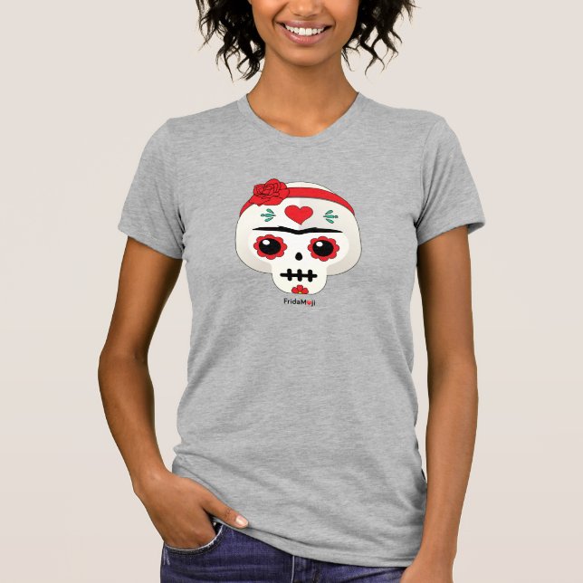Frida Kahlo | FridaMoji - Zuckerschädel T-Shirt (Vorderseite)