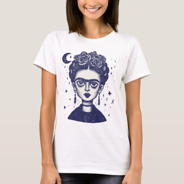 Frida Kahlo Goth T-Shirt (Vorderseite)