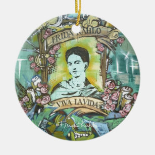 Frida Kahlo Graffiti Keramik Ornament
