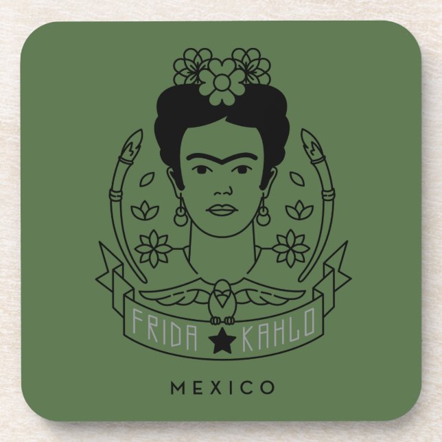 Frida Kahlo | Heldin Untersetzer (Vorderseite)
