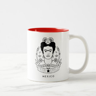 Frida Kahlo Heldin Zweifarbige Tasse