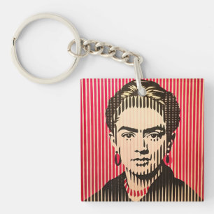 Frida Kahlo im BAUHAUS-Stil Schlüsselanhänger