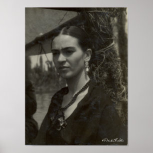 Frida Kahlo im Schwarzen Poster