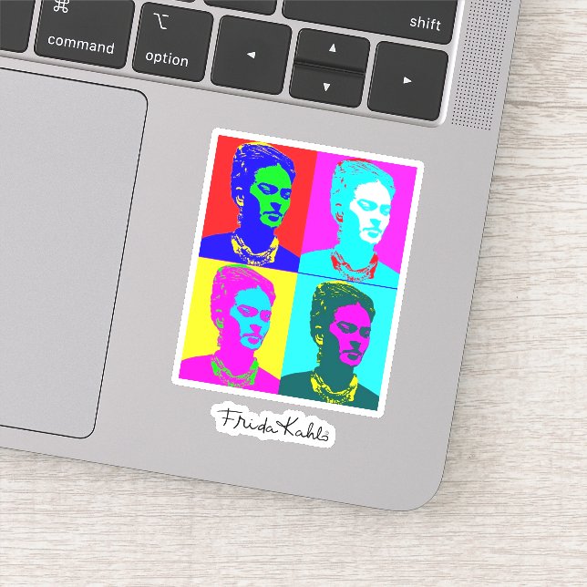 Frida Kahlo Inspiriert Portrait Aufkleber (Detail)