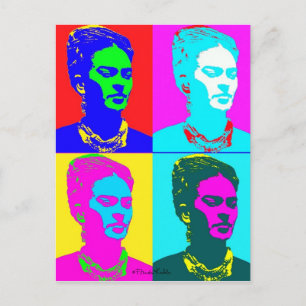 Frida Kahlo Inspiriert Portrait Postkarte