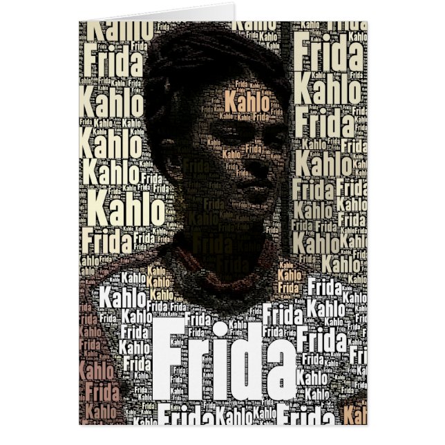 Frida Kahlo Lettering Portrait (Vorne)