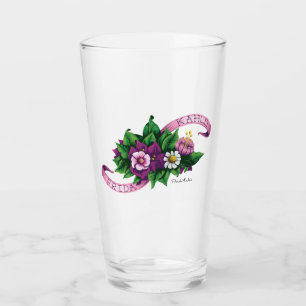 Frida Kahlo   lila Blumenblumenstrauß Glas
