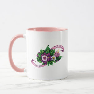 Frida Kahlo   lila Blumenblumenstrauß Tasse
