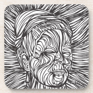 Frida Kahlo-Linien Porträt Getränkeuntersetzer