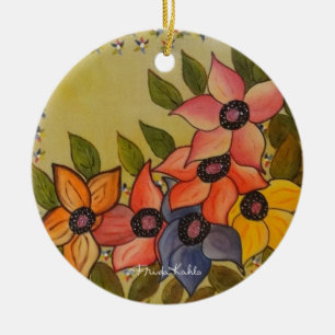 Frida Kahlo malte Flores Keramikornament