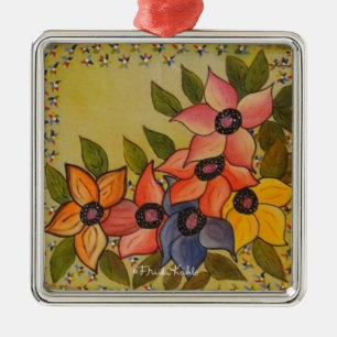 Frida Kahlo malte Flores Ornament Aus Metall