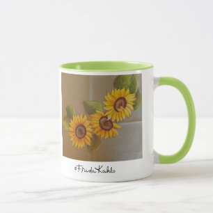 Frida Kahlo malte Sonnenblumen Tasse