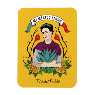 Frida Kahlo Mi Mexico Lindo Magnet