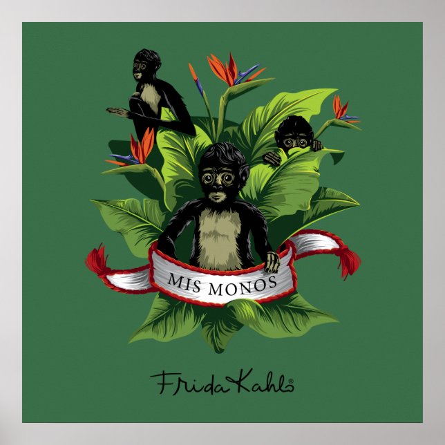 Frida Kahlo | Mis Monos Poster (Vorne)