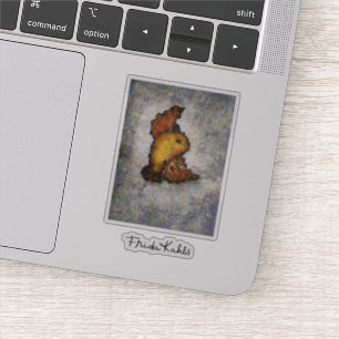 Frida Kahlo Monet-Style Bird Painting Aufkleber