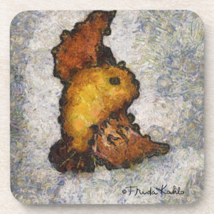 Frida Kahlo Monet-Style Bird Painting Getränkeuntersetzer