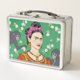 Frida Kahlo Monkey Graphic Metall Brotdose