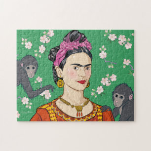 Frida Kahlo Monkey Graphic Puzzle