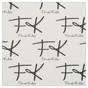 Frida Kahlo-Monogramm "FK"-Signaturmuster Stoff