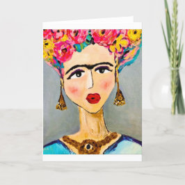 Frida Kahlo Note Card<Blank Inside> Einladung