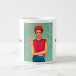 Frida Kahlo Oil Painting Jumbo-Tasse<br><div class="desc">FRIDA KAHLO
An oil painting inspired by the iconic Mexican woman,  Frida Kahlo.</div>