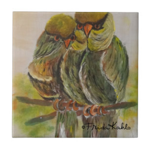 Frida Kahlo Painted Birds Fliese