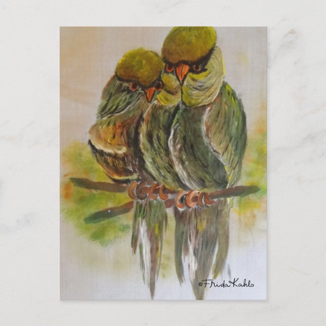 Frida Kahlo Painted Birds Postkarte (Vorderseite)