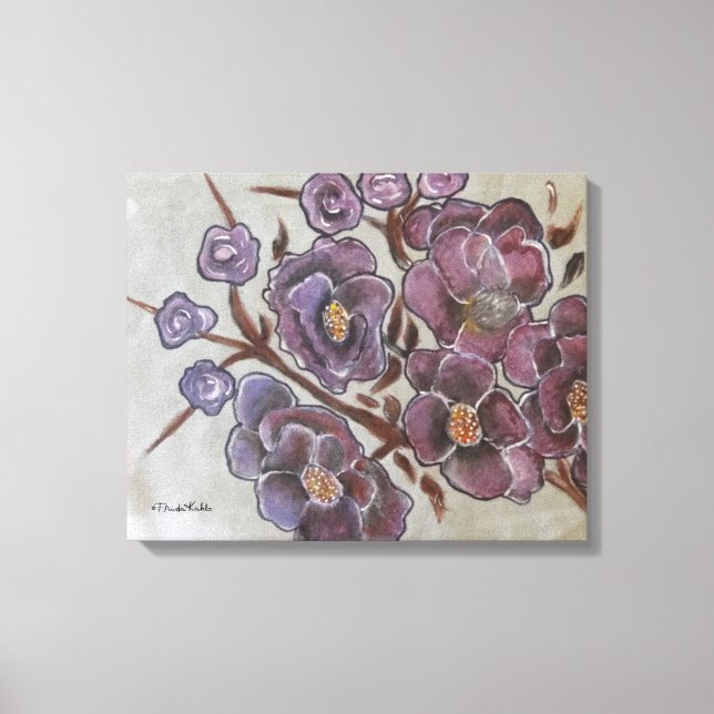 Frida Kahlo Painted Blume Leinwanddruck (Vorderseite)