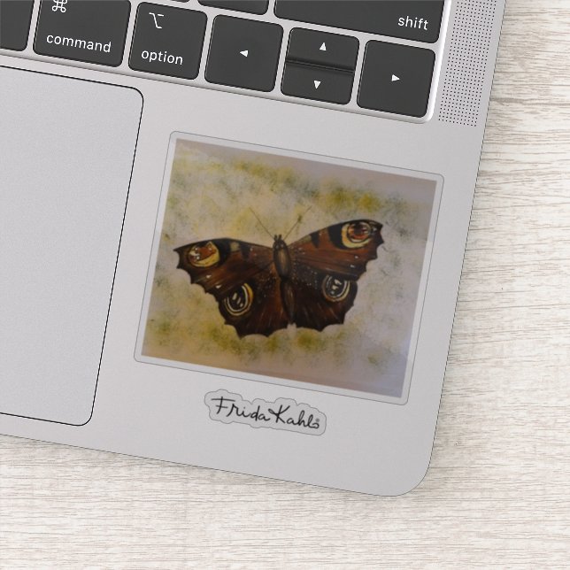 Frida Kahlo Painted Butterfly Aufkleber (Detail)