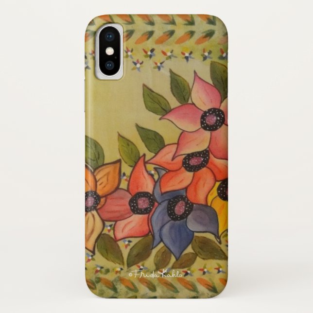 Frida Kahlo Painted Flores Case-Mate iPhone Hülle (Rückseite)