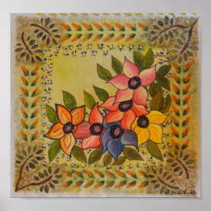 Frida Kahlo Painted Flores Poster