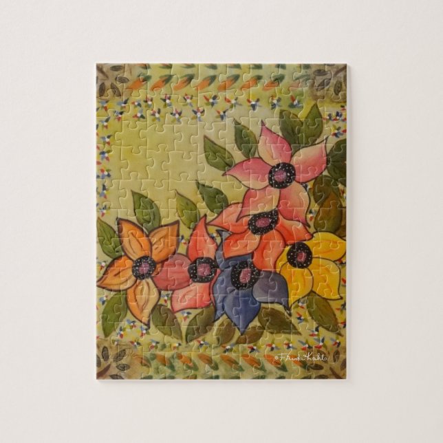 Frida Kahlo Painted Flores Puzzle (Vertikal)