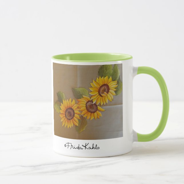 Frida Kahlo Painted Sunflowers Tasse (Rechts)