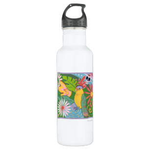 Frida Kahlo Parrot Graphic Edelstahlflasche