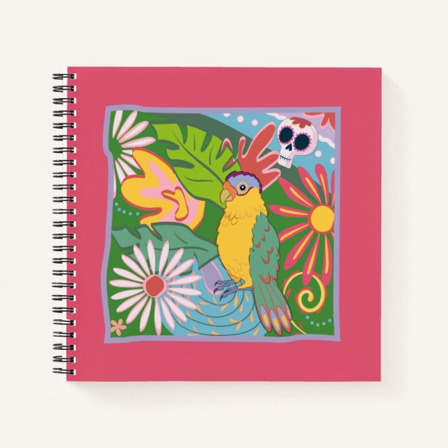 Frida Kahlo Parrot Graphic Notizbuch (Vorderseite)
