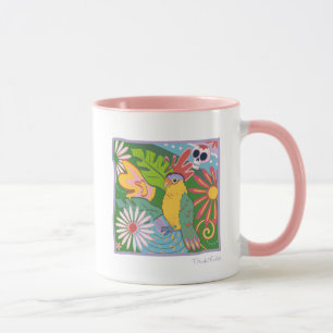 Frida Kahlo Parrot Graphic Tasse