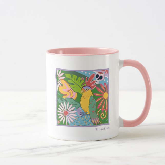 Frida Kahlo Parrot Graphic Tasse (Rechts)