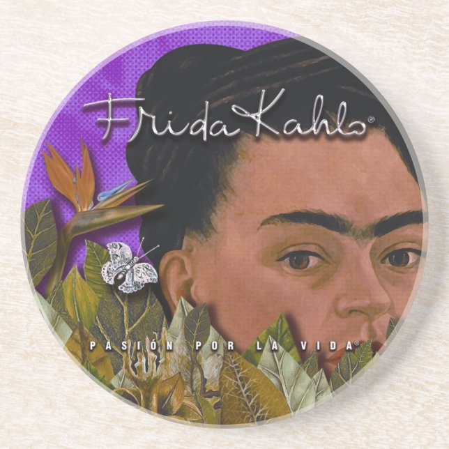 Frida Kahlo Pasion Por La Vida Sandstein Untersetzer (Vorne)