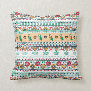 Frida Kahlo Patrón de Colores Kissen
