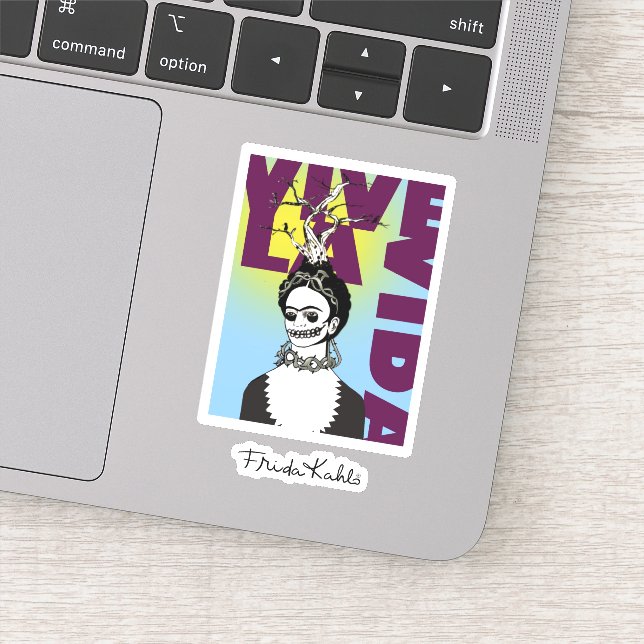 Frida Kahlo Pop Art Portrait Aufkleber (Detail)