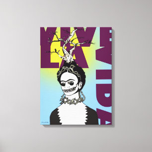 Frida Kahlo Pop Art Portrait Leinwanddruck